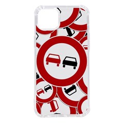 Overtaking-traffic-sign Iphone 14 Plus Tpu Uv Print Case by Bedest