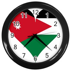 Heart-love-affection-jordan Wall Clock (Black)