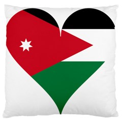 Heart-love-affection-jordan Large Premium Plush Fleece Cushion Case (Two Sides)