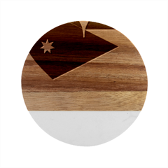 Heart-love-affection-jordan Marble Wood Coaster (Round)