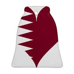 Heart-love-flag-qatar Bell Ornament (two Sides) by Bedest