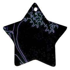 Vapor Wave Aesthetic Art Neon Asian Kanagawa Japanese Star Ornament (two Sides)