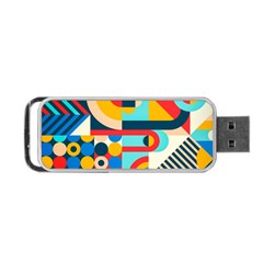 Geometric Shape Colorful Abstract Wave Portable Usb Flash (two Sides) by Cowasu