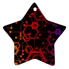 Abstract Red Geometric Ornament (star)