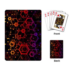 Abstract Red Geometric Playing Cards Single Design (rectangle)