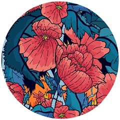 Flower Classic Japanese Art Wooden Puzzle Round by Cowasu