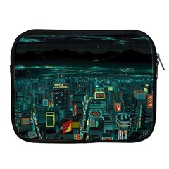 Night Black City Neon Sky Stars Moon Abstract Apple Ipad 2/3/4 Zipper Cases by Cowasu