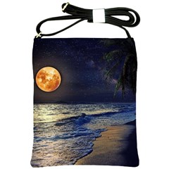 Beautiful Moon Nigh Sky Stars Shoulder Sling Bag by Cowasu