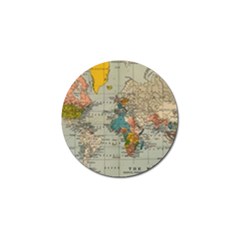 Vintage World Map Golf Ball Marker (4 Pack) by pakminggu