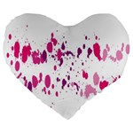 Blot-01  Large 19  Premium Flano Heart Shape Cushions Front