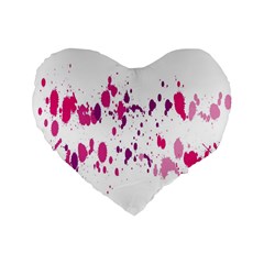 Blot-01  Standard 16  Premium Flano Heart Shape Cushions by nateshop