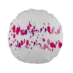 Blot-01  Standard 15  Premium Flano Round Cushions by nateshop