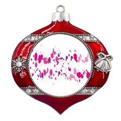 Blot-01  Metal Snowflake And Bell Red Ornament by nateshop