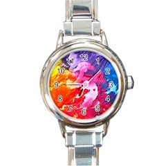 Colorful-100 Round Italian Charm Watch