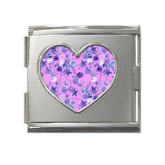 Violet-02 Mega Link Heart Italian Charm (18mm) by nateshop