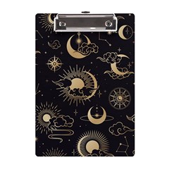 Asian Seamless Pattern With Clouds Moon Sun Stars Vector Collection Oriental Chinese Japanese Korean A5 Acrylic Clipboard