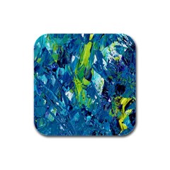 Painting-01 Rubber Square Coaster (4 Pack) by nateshop