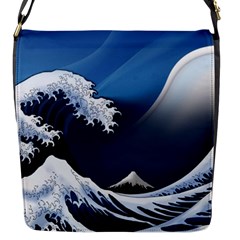 The Great Wave Off Kanagawa Flap Closure Messenger Bag (s) by pakminggu
