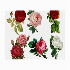 Roses-white Small Glasses Cloth (2 Sides)