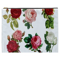 Roses-white Cosmetic Bag (xxxl) by nateshop