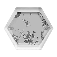 Roses-white Hexagon Wood Jewelry Box by nateshop