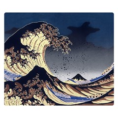 The Great Wave Off Kanagawa Japan Japanese Waves Two Sides Premium Plush Fleece Blanket (small) by pakminggu