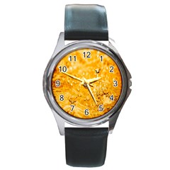 Water-gold Round Metal Watch by nateshop