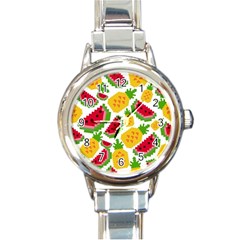 Watermelon -12 Round Italian Charm Watch by nateshop