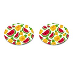 Watermelon -12 Cufflinks (oval) by nateshop