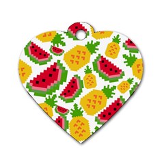 Watermelon -12 Dog Tag Heart (one Side) by nateshop