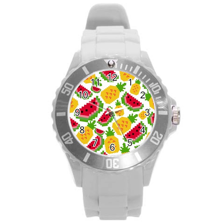 Watermelon -12 Round Plastic Sport Watch (L)