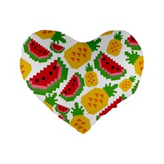 Watermelon -12 Standard 16  Premium Heart Shape Cushions by nateshop