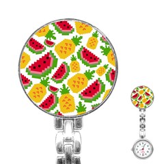 Watermelon -12 Stainless Steel Nurses Watch by nateshop