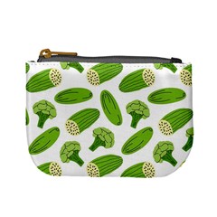 Vegetable Pattern With Composition Broccoli Mini Coin Purse