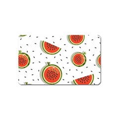 Seamless Background Pattern With Watermelon Slices Magnet (name Card) by pakminggu