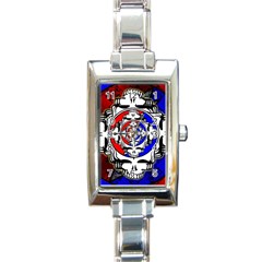 The Grateful Dead Rectangle Italian Charm Watch by Grandong