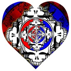 The Grateful Dead Wooden Puzzle Heart by Grandong