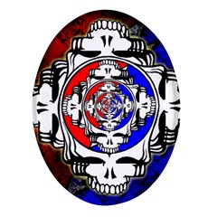 The Grateful Dead Oval Glass Fridge Magnet (4 Pack) by Grandong