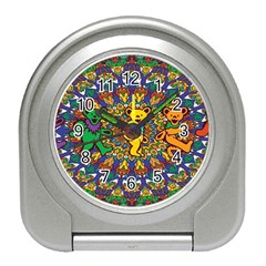 Dead Dancing Bears Grateful Dead Pattern Travel Alarm Clock by Grandong