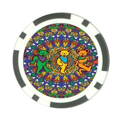 Dead Dancing Bears Grateful Dead Pattern Poker Chip Card Guard by Grandong