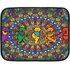 Dead Dancing Bears Grateful Dead Pattern Two Sides Fleece Blanket (mini) by Grandong