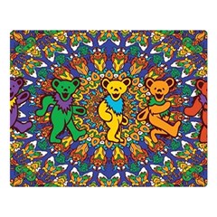 Dead Dancing Bears Grateful Dead Pattern Premium Plush Fleece Blanket (large) by Grandong