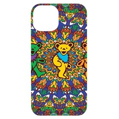 Dead Dancing Bears Grateful Dead Pattern Iphone 14 Black Uv Print Case by Grandong