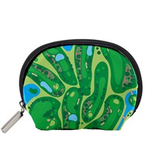 Golf Course Par Golf Course Green Accessory Pouch (small) by Cowasu