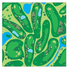 Golf Course Par Golf Course Green Square Satin Scarf (36  X 36 ) by Cowasu