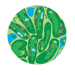 Golf Course Par Golf Course Green Mini Round Pill Box (pack Of 5) by Cowasu