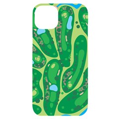 Golf Course Par Golf Course Green Iphone 14 Plus Black Uv Print Case by Cowasu