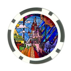 Beauty Stained Glass Castle Building Poker Chip Card Guard (10 Pack) by Cowasu