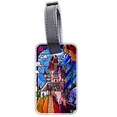 Beauty Stained Glass Castle Building Luggage Tag (two Sides) by Cowasu