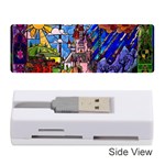 Beauty Stained Glass Castle Building Memory Card Reader (Stick) Front